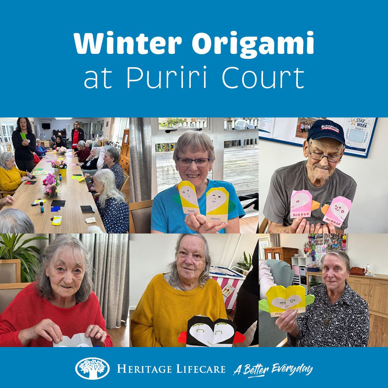 Winter Origami at Puriri Court